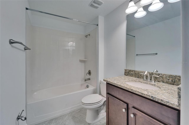 12055 Cardinal Flower Dr, Riverview, FL 33579 - full bath featuring toilet, vanity, and shower / bath combination