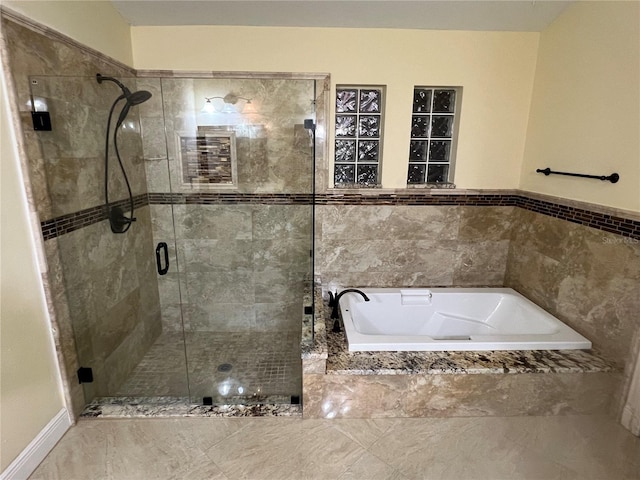 18104 Sweet Jasmine Dr, Tampa, FL 33647 - full bathroom with a garden tub and a shower stall