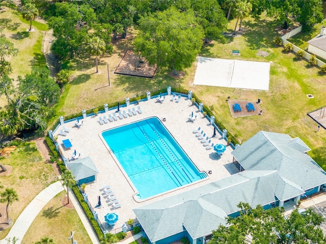 19025 Callaway Ct, Tampa, FL 33647 - drone / aerial view of a pool area