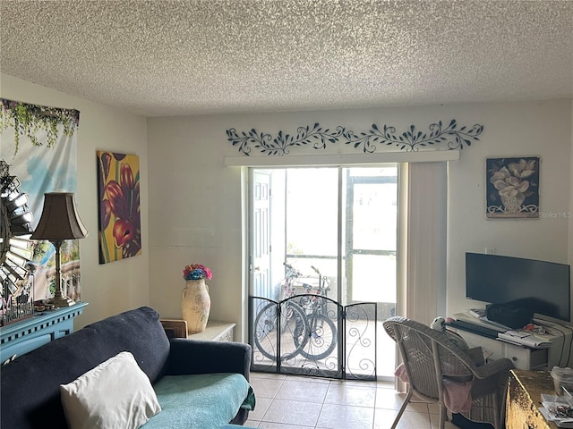 11201 122nd Ave Unit 129, Largo, FL 33778 - home office with light tile patterned flooring and a textured ceiling