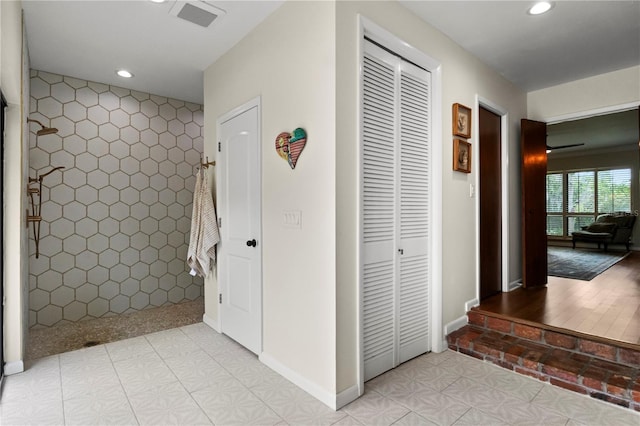 4009 Carrollwood Village Dr, Tampa, FL 33618 - hallway featuring recessed lighting and baseboards
