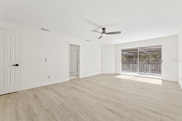13934 Clubhouse Cir Unit 8, Tampa, FL 33618 - unfurnished room with a ceiling fan, light wood-style floors, and baseboards