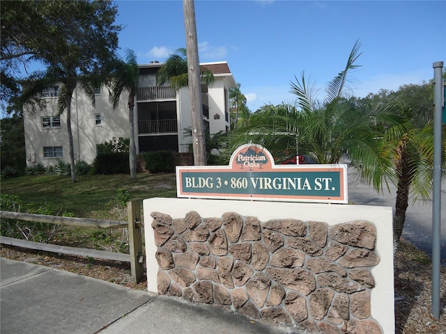 860 Virginia St Unit 308, Dunedin, FL 34698 - community sign with fence