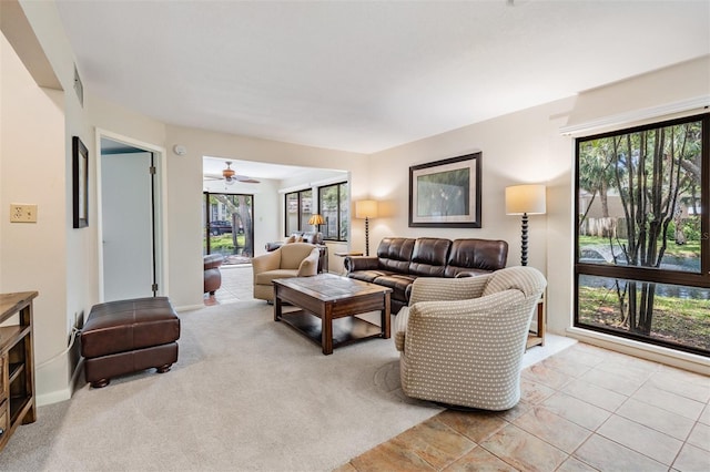 11440 Harbor Way Unit 5009, Largo, FL 33774 - living area featuring ceiling fan