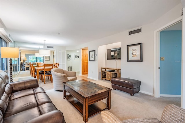 11440 Harbor Way Unit 5009, Largo, FL 33774 - living room featuring baseboards and light carpet