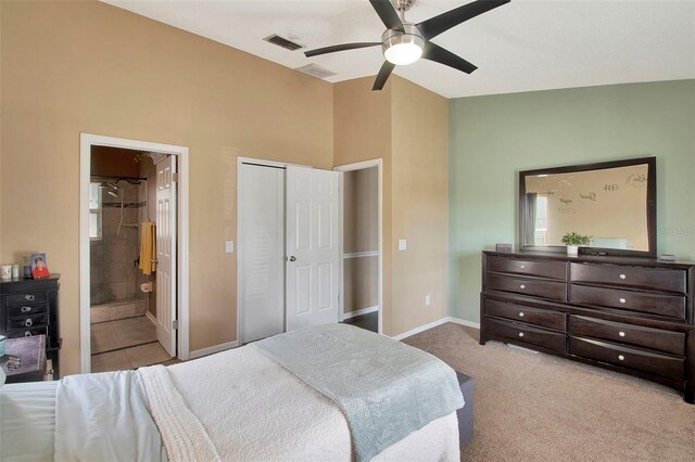 2816 Manor Hill Dr, Brandon, FL 33511 - bedroom featuring baseboards, a ceiling fan, and ensuite bathroom
