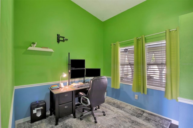 2816 Manor Hill Dr, Brandon, FL 33511 - office space with lofted ceiling and baseboards