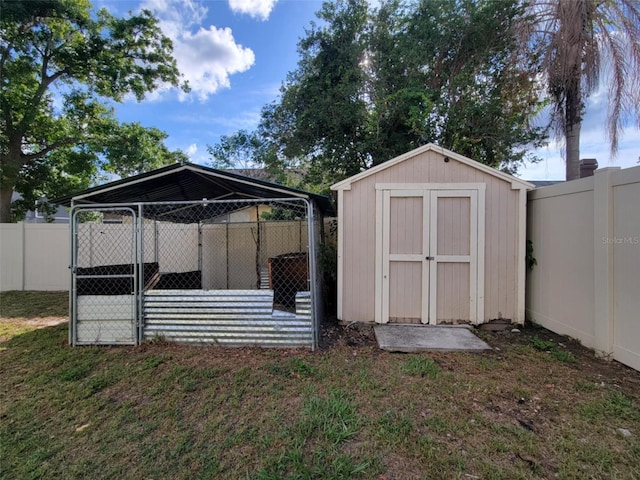 2816 Manor Hill Dr, Brandon, FL 33511 - view of shed featuring a fenced backyard
