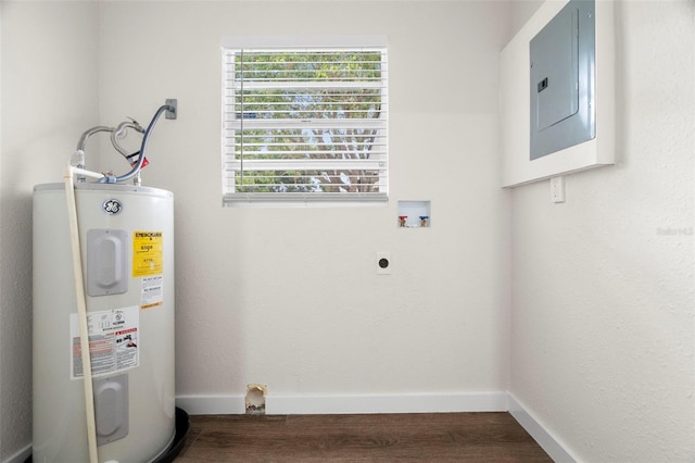 utilities with electric water heater and electric panel