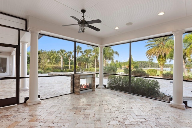 17129 Breeders Cup Dr, Odessa, FL 33556 - unfurnished sunroom featuring healthy amount of natural light