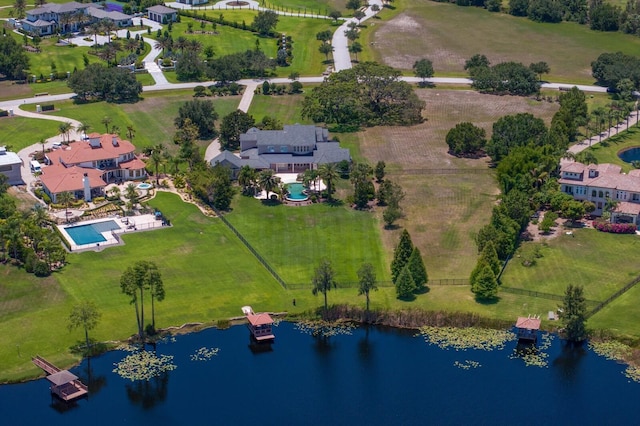 17129 Breeders Cup Dr, Odessa, FL 33556 - aerial view of a large body of water and a pool area