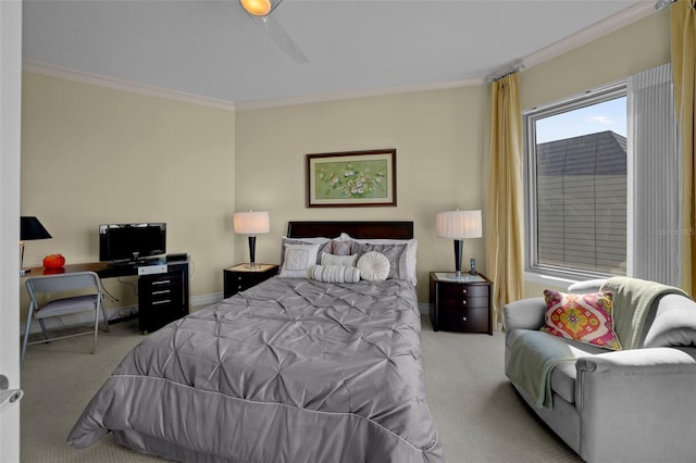 449 S 12th St Unit 2205, Tampa, FL 33602 - carpeted bedroom featuring ornamental molding and baseboards