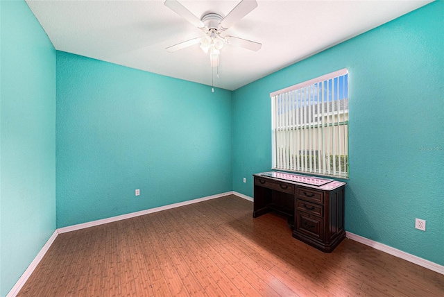1744 Brookstone Way, Plant City, FL 33566 - unfurnished office featuring wood finished floors and ceiling fan