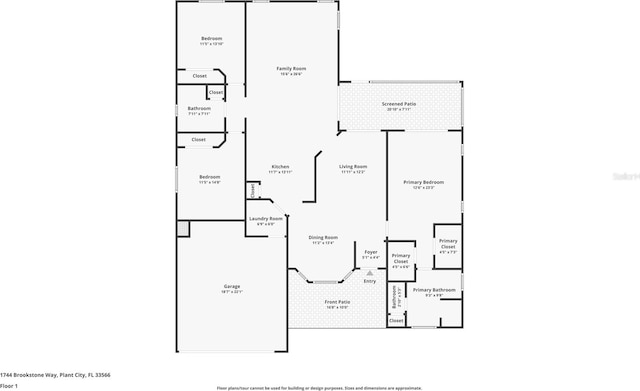 1744 Brookstone Way, Plant City, FL 33566 - view of home floor plan