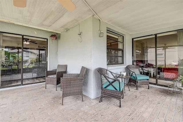 8913 Welsh Way, Hudson, FL 34667 - view of patio with a ceiling fan