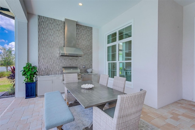 16707 Verona Pl, Bradenton, FL 34202 - view of patio with area for grilling and outdoor dining area