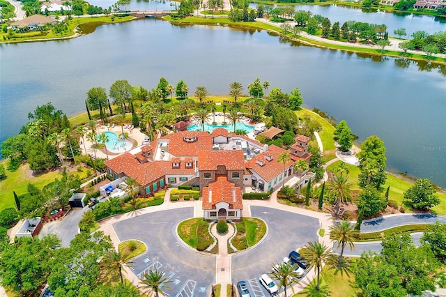 16707 Verona Pl, Bradenton, FL 34202 - aerial view of a nearby body of water and a pool area