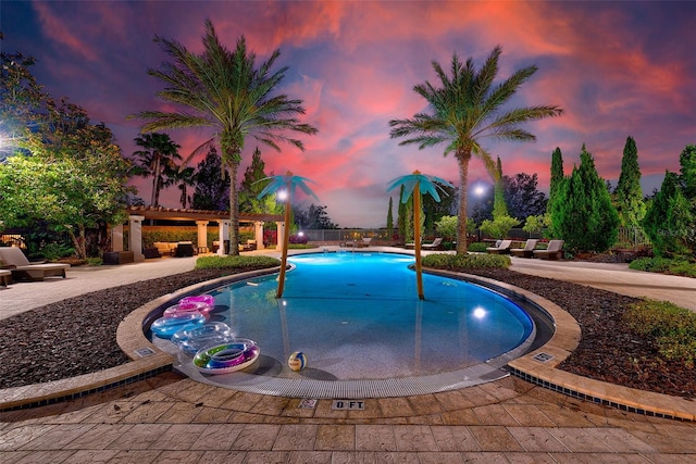 16707 Verona Pl, Bradenton, FL 34202 - community pool featuring a pergola and a patio