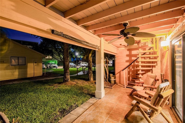 531 Sandy Hook Rd, Treasure Island, FL 33706 - view of patio with a ceiling fan