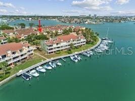 531 Sandy Hook Rd, Treasure Island, FL 33706 - drone / aerial view of a nearby body of water and numerous boat docks