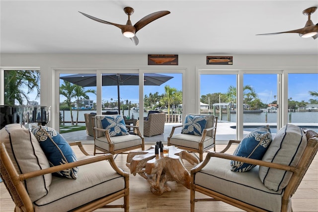 243 Hermosita Dr, St Pete Beach, FL 33706 - sunroom / solarium with a water view