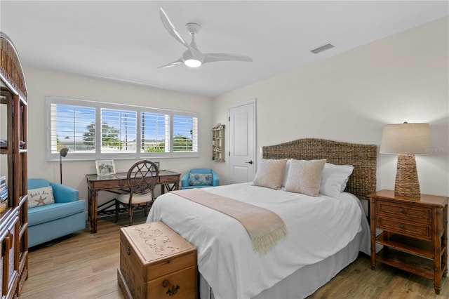 243 Hermosita Dr, St Pete Beach, FL 33706 - bedroom featuring light wood-style floors and a ceiling fan