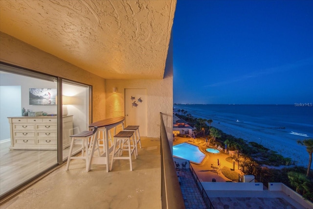15000 Gulf Blvd Unit 602, Madeira Beach, FL 33708 - balcony with view of pool and a water view