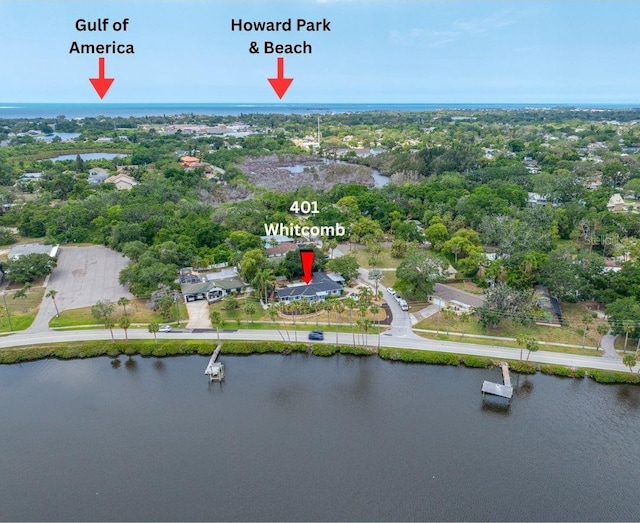 401 Whitcomb Blvd, Tarpon Springs, FL 34689 - bird's eye view of a nearby body of water and a tree filled landscape