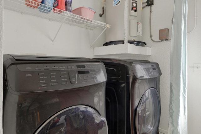 5875 Darren Ct N, Clearwater, FL 33760 - laundry area featuring washer and clothes dryer and water heater