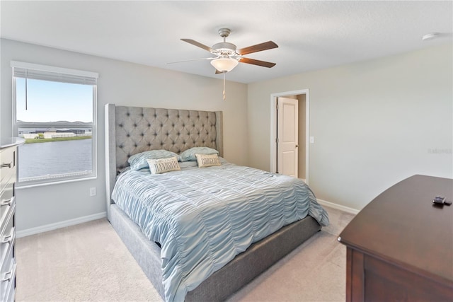 9313 Lemon Drop Loop, Sun City Center, FL 33573 - bedroom with light carpet, baseboards, and ceiling fan