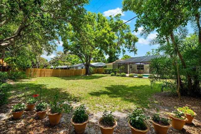 535 Sandy Hook, Palm Harbor, FL 34683 - view of yard with glass enclosure