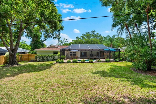 535 Sandy Hook, Palm Harbor, FL 34683 - back of property with glass enclosure and a swimming pool