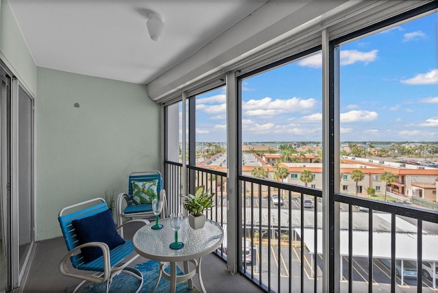 view of sunroom