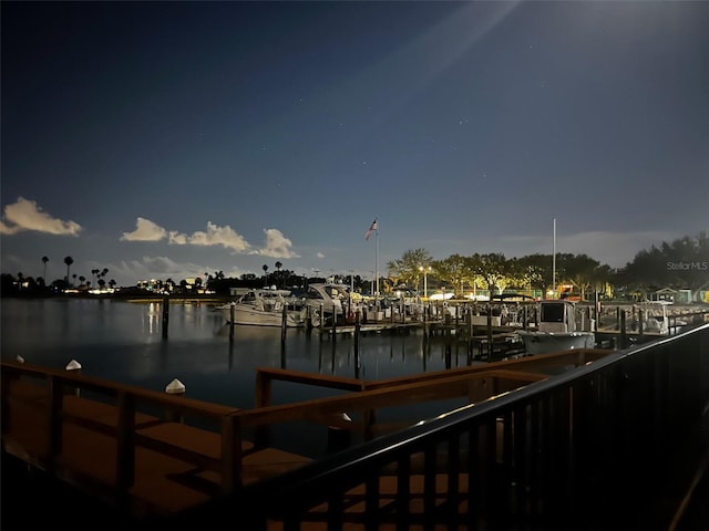 dock featuring a water view and view of marina
