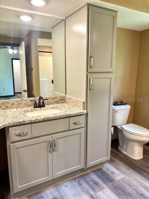6906 W Barbara Ann Ln, Homosassa, FL 34446 - bathroom featuring wood finished floors, vanity, and toilet
