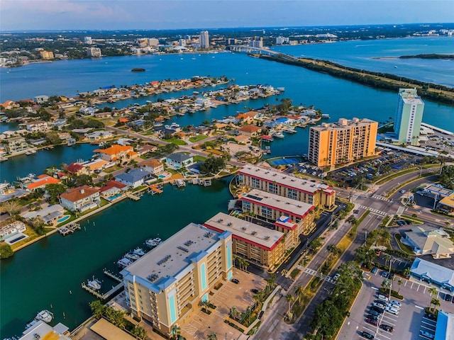view of urban area with a nearby body of water