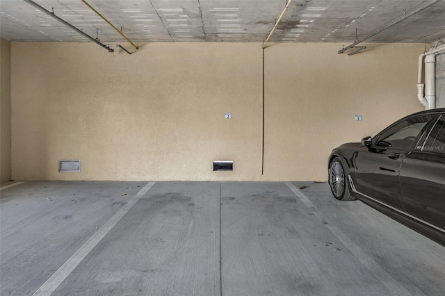 view of parking garage