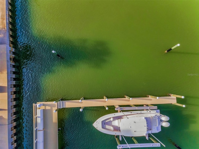 aerial view of a large body of water