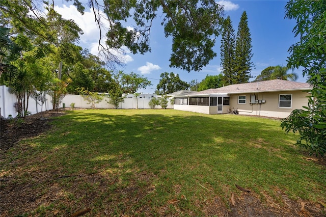 119 N Hillcrest Ave, Clearwater, FL 33755 - view of yard featuring a sunroom