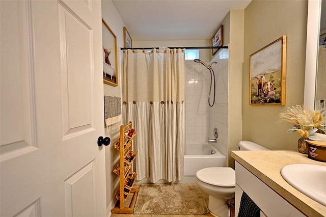 759 Cape Cod Cir, Valrico, FL 33594 - bathroom with toilet, shower / tub combo with curtain, and vanity