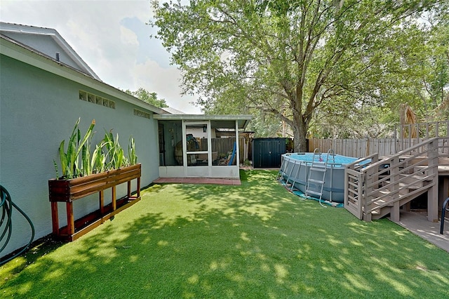 759 Cape Cod Cir, Valrico, FL 33594 - view of yard with a sunroom