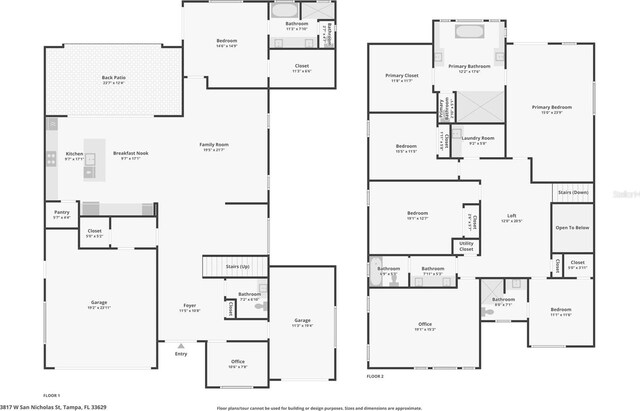 3817 W San Nicholas St, Tampa, FL 33629 - view of floor plan / room layout