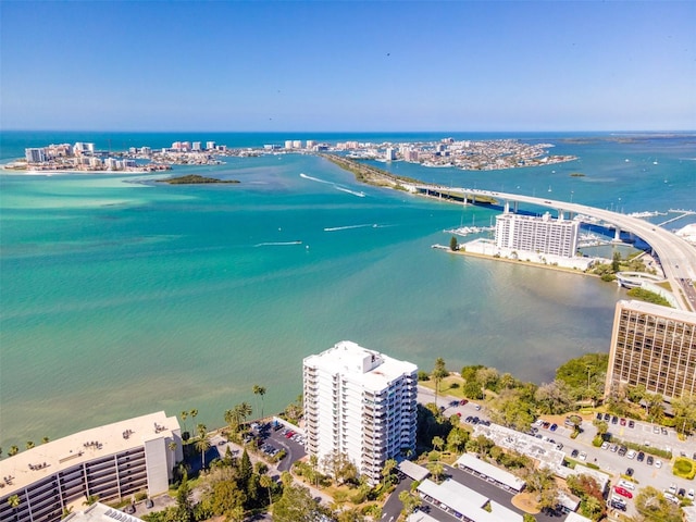 80 Rogers St Unit 6D, Clearwater, FL 33756 - drone / aerial view of a nearby body of water and a notable bridge