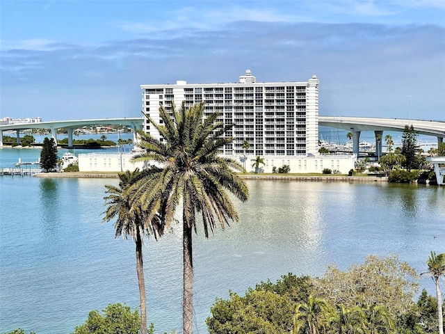 80 Rogers St Unit 6D, Clearwater, FL 33756 - water view with a notable bridge