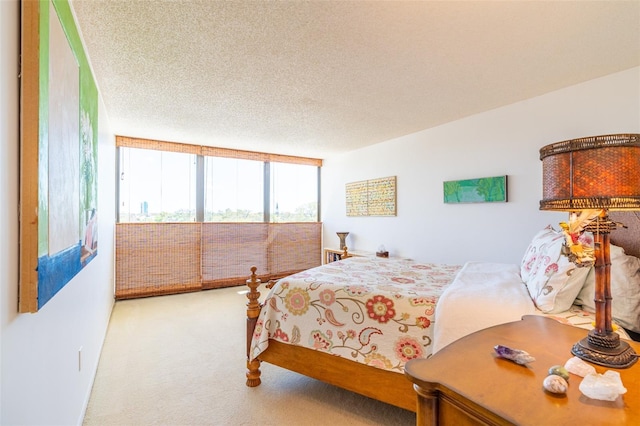 80 Rogers St Unit 6D, Clearwater, FL 33756 - bedroom with carpet, a textured ceiling, and expansive windows
