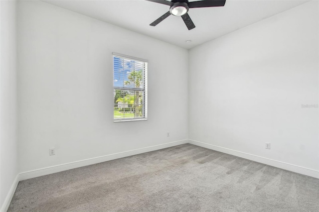 12710 Wheatgrass Ct, Parrish, FL 34219 - carpeted spare room featuring baseboards and a ceiling fan
