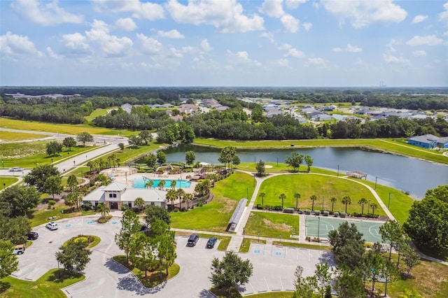 12710 Wheatgrass Ct, Parrish, FL 34219 - bird's eye view of a large body of water and a pool area