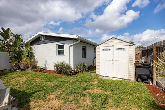 view of shed