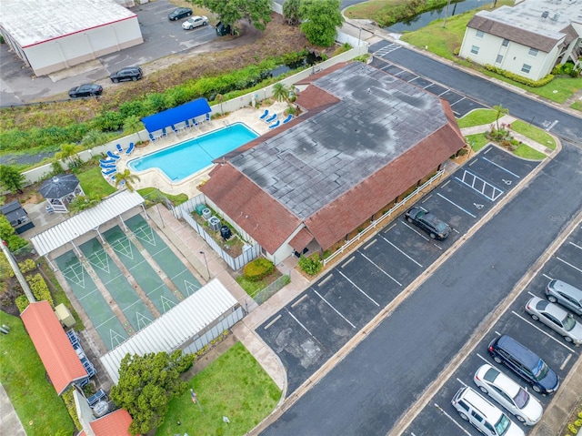 1100 E Bay Dr Unit 60, Largo, FL 33770 - drone / aerial view of a pool area