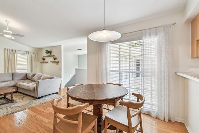 3205 W De Leon St Unit F, Tampa, FL 33609 - dining space featuring plenty of natural light, light wood-style floors, and ceiling fan